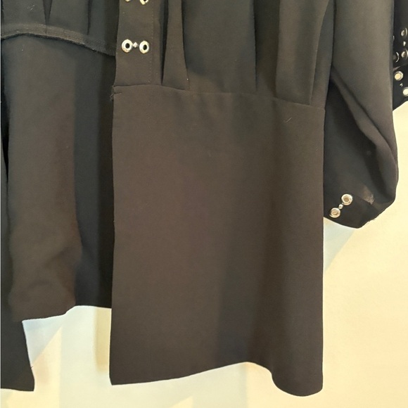 Alberto Makali Black Grommet Sophisticated Classy Open Cardigan Size Medium - Picture 6 of 10